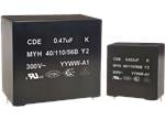 Cornell Dubilier / Knowles MYH, Y2, EMI, & RFI Suppression Capacitors