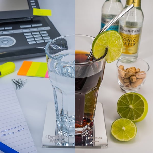 DrinkMate with glass