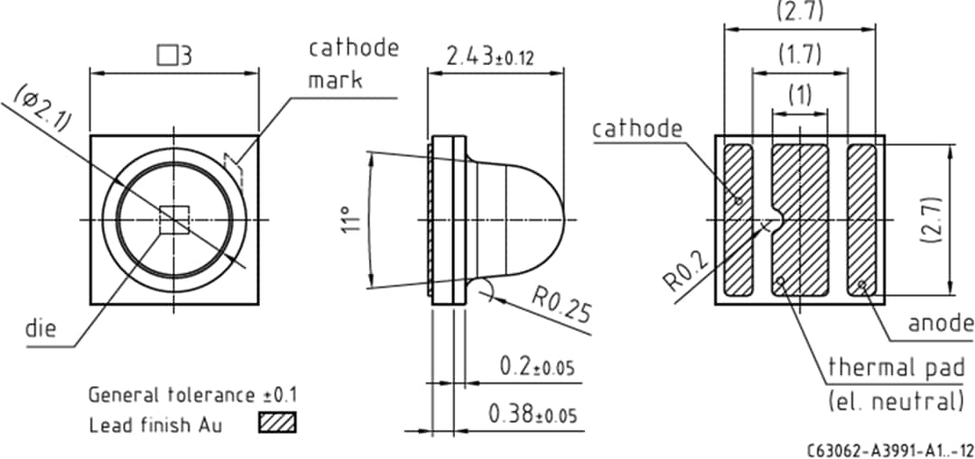 Mechanical Drawing - ams OSRAM OSLON® SX LEDs