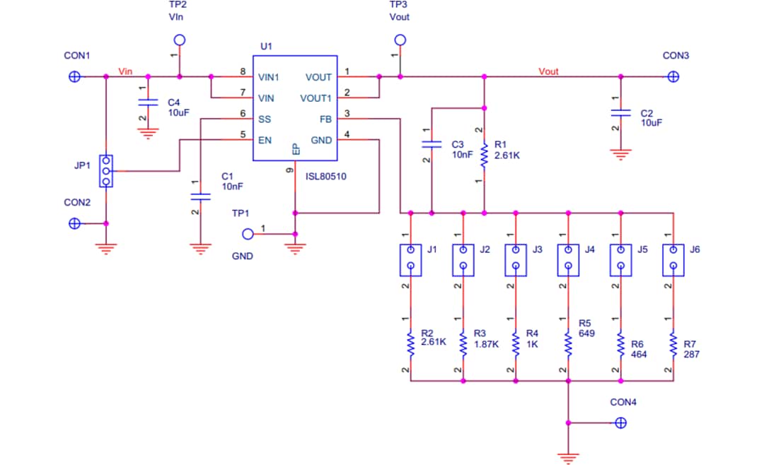 Renesas Electronics ISL80510EVAL1Z Evaluation Board