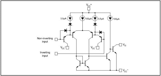 Schematic - STMicroelectronics TS3021/TS3022 High-Speed Comparators