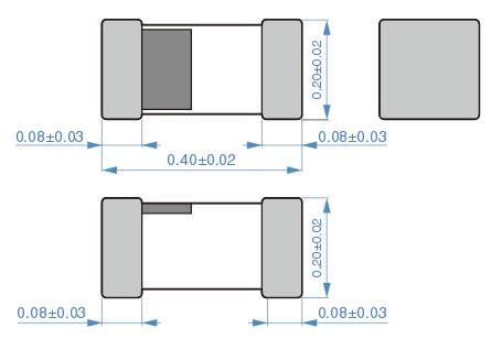 Mechanical Drawing - TDK MHQ0402PSA Multilayer Ceramic Inductors
