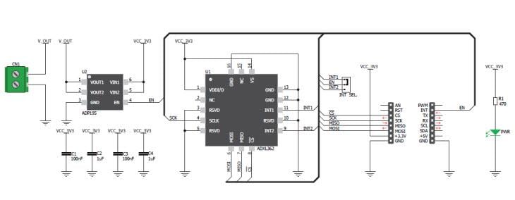 Schematic - Mikroe MIKROE-1942 Shake2Wake click
