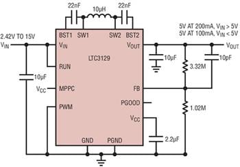 Application Circuit Diagram - Analog Devices Inc. LTC31xx Synchronous Buck-Boost DC-DC Converters