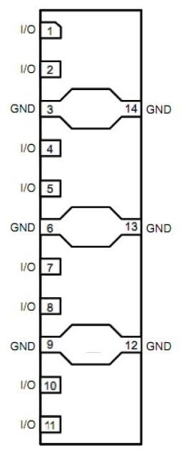 Block Diagram - Littelfuse SP8008 TVS Diode Arrays