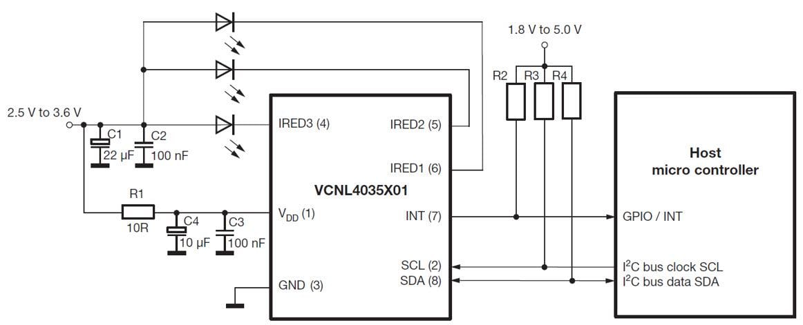 Block Diagram - Vishay Semiconductors VCNL4035X01 Proximity & Ambient Light Sensor