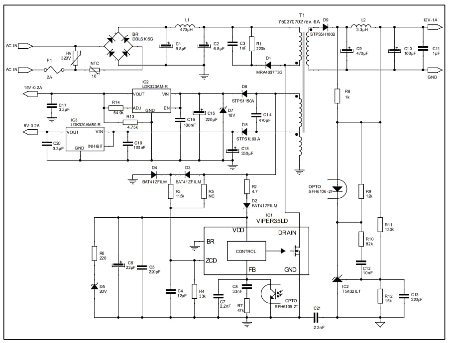 Schematic - STMicroelectronics STEVAL-ISA183V1 Evaluation Board