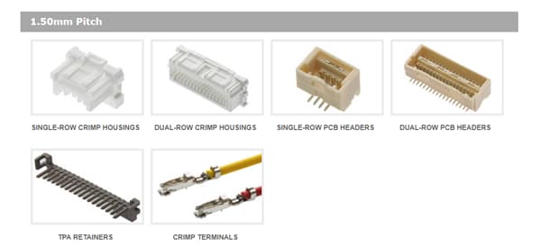 Chart - Molex Spot-On 1.5mm & 2.0mm Connector System