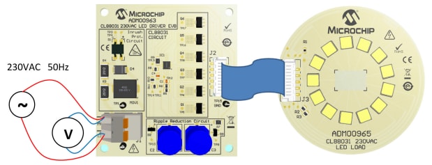 Application Circuit Diagram - Microchip Technology ADM00963 Offline LED Driver Evaluation Board