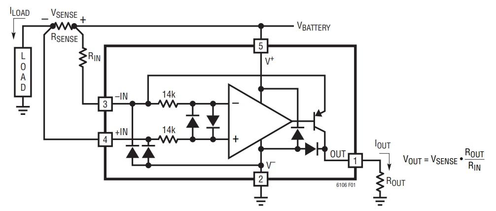 Block Diagram - Analog Devices Inc. LT6106 High Side Current Sense Amplifiers