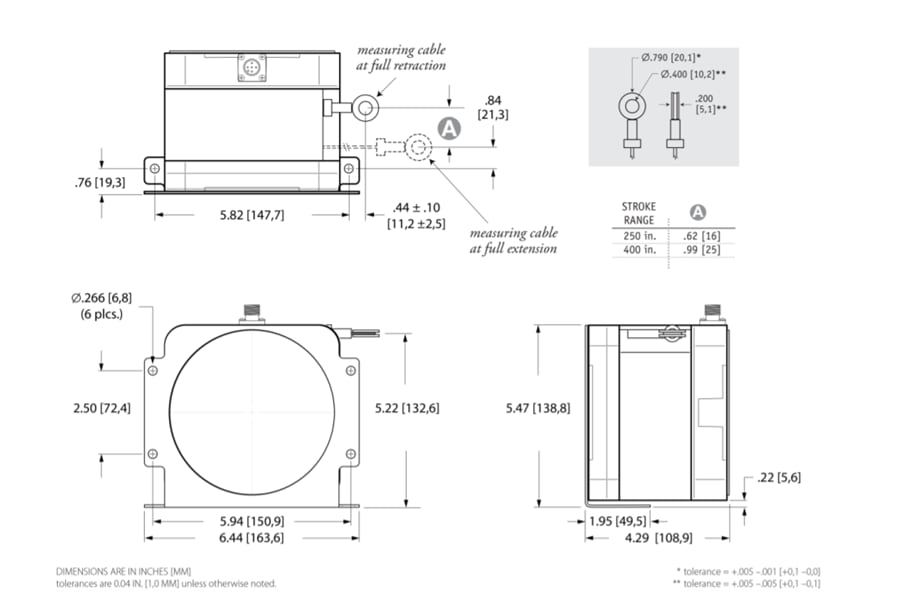 Chart - TE Connectivity SKD Cable Actuated Sensor