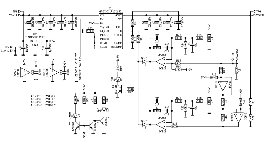 Schematic - Würth Elektronik MagI3C Power Supply Reference Design Eval Board