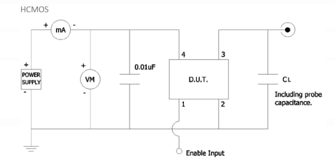 Schematic - CTS Electronic Components CA AEC-Q200 HCMOS Clock Oscillators