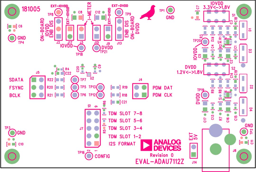 Analog Devices Inc. EVAL-ADAU7112 Evaluation Board