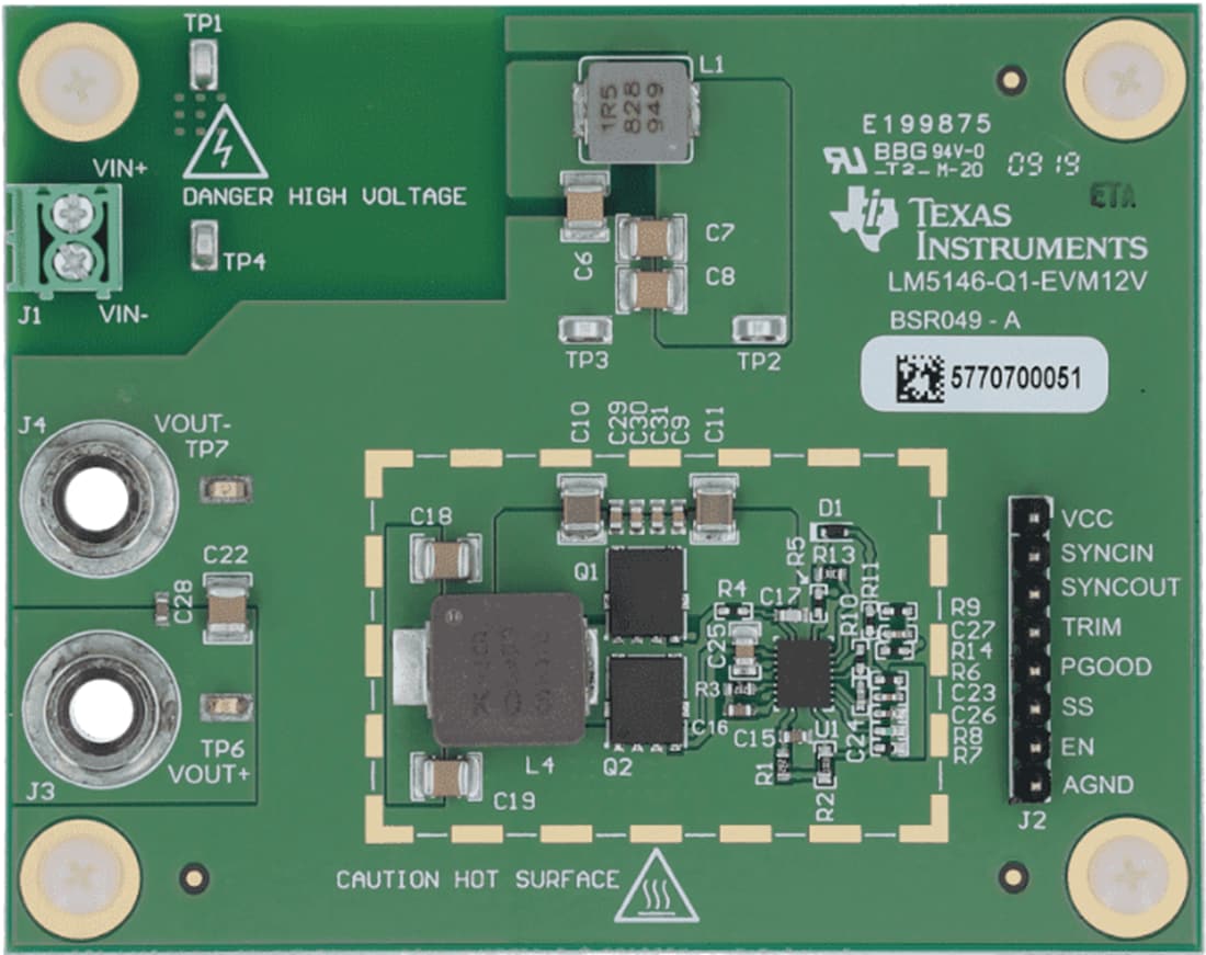 Mechanical Drawing - Texas Instruments LM5146-Q1-EVM12V Controller EVM