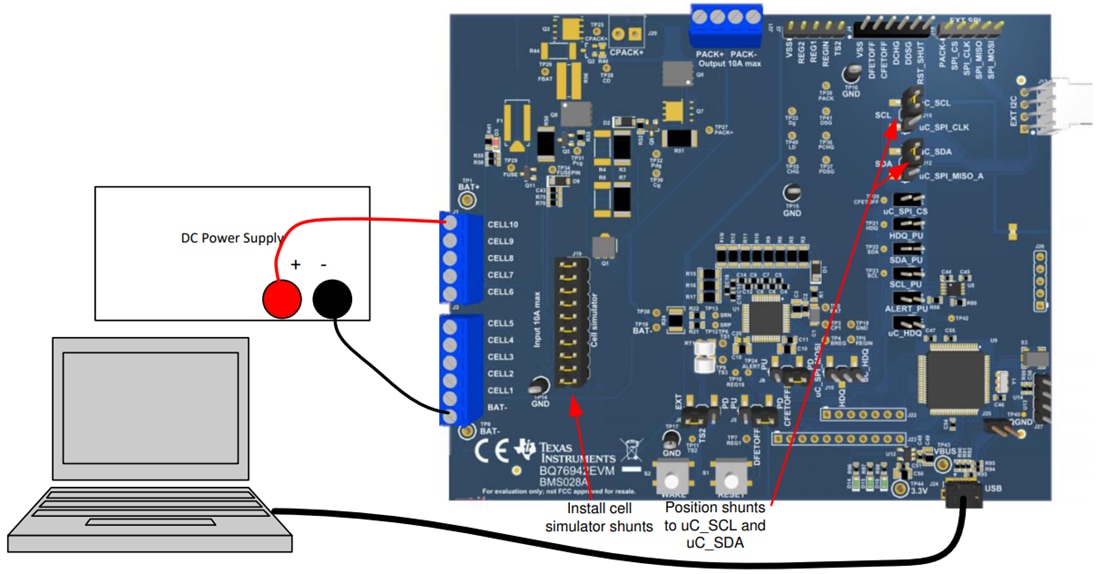 Mechanical Drawing - Texas Instruments bq76942EVM Evaluation Module (EVM)