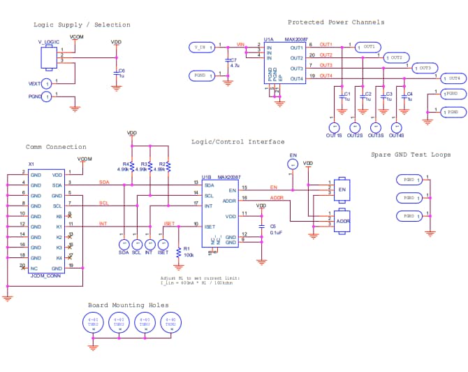 Schematic - Analog Devices Inc. MAX20087 Evaluation Kit