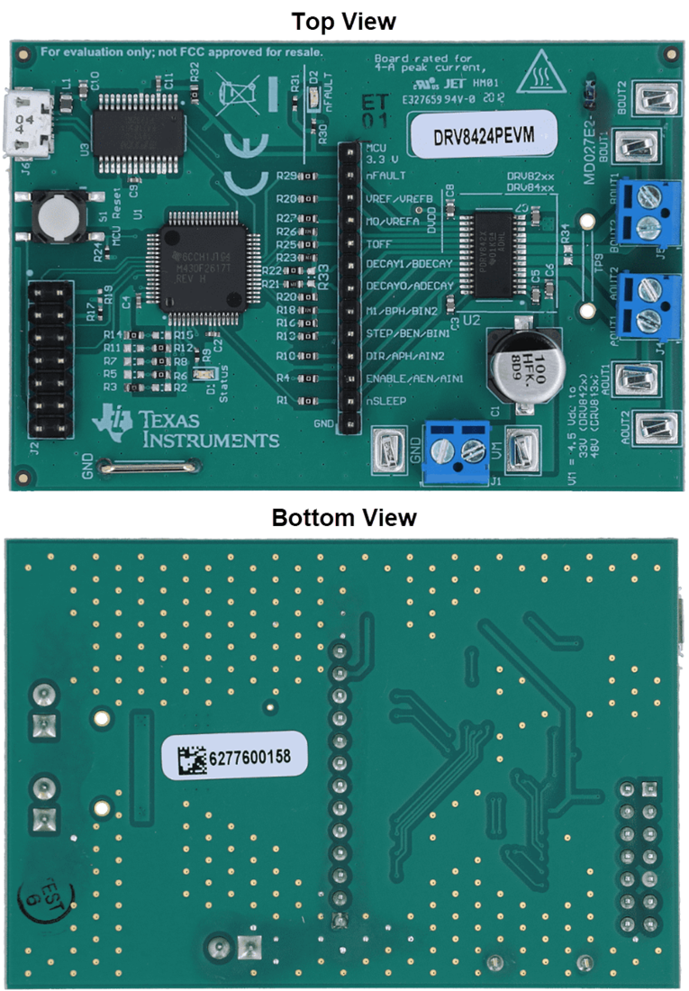 Mechanical Drawing - Texas Instruments DRV8424PEVM Driver Evaluation Module (EVM)