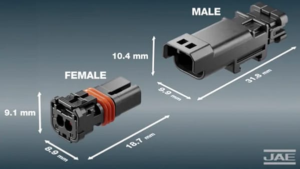 JAE Electronics MX80 Waterproof Automotive In-Line Connectors