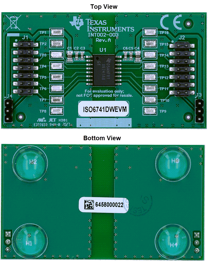 Mechanical Drawing - Texas Instruments ISO6741DWEVM Evaluation Module