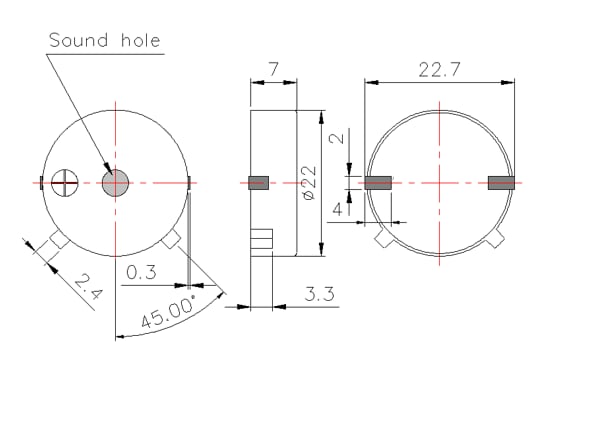 Advanced Acoustic Technology Corp. APD-R2212-PT1 SMT Transducer