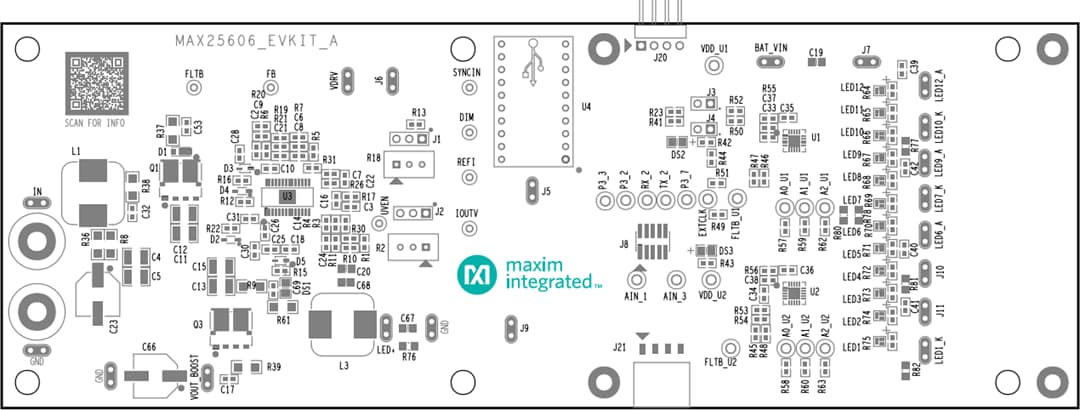 Mechanical Drawing - Analog Devices / Maxim Integrated MAX25606EVSYS Evaluation System