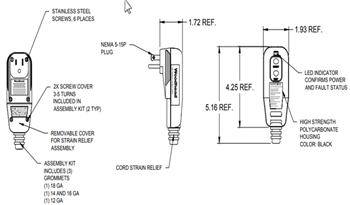 Mechanical Drawing - Molex Watertight Extreme Plugs & Connectors