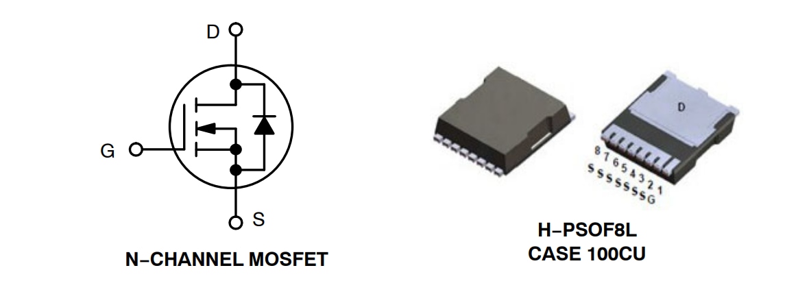 onsemi NVBLS1D7N10MCTXG N-Channel PowerTrench® MOSFET