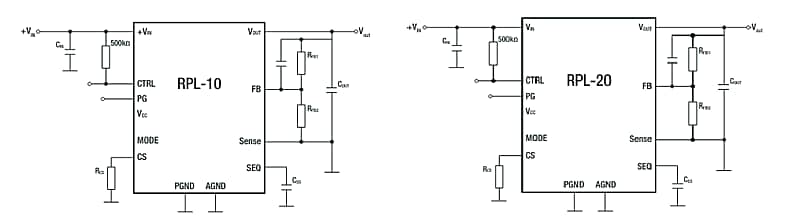 Application Circuit Diagram - RECOM Power RPL SMT Buck Converters