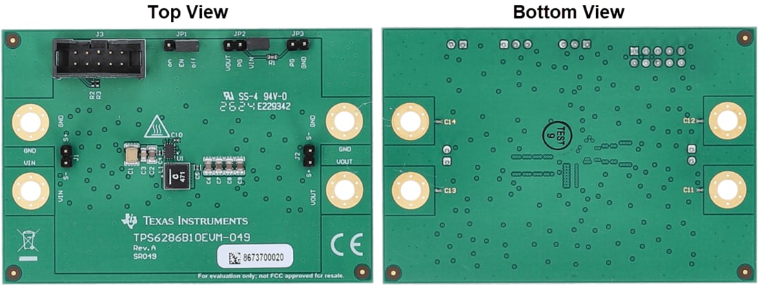 Mechanical Drawing - Texas Instruments TPS6286B10EVM-049 Converter Evaluation Module