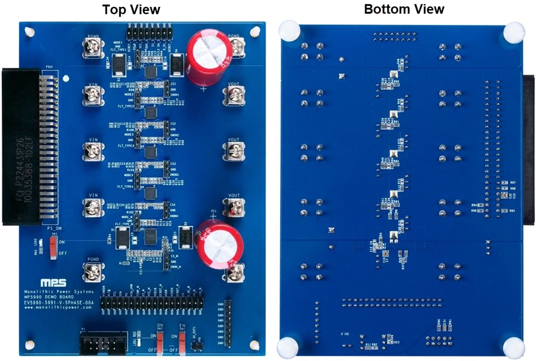Mechanical Drawing - Monolithic Power Systems (MPS) EV5990-5991-V-5PHASE-00A Evaluation Board