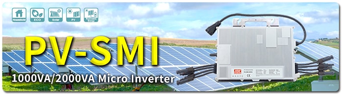 Infographic - MEAN WELL PV-SMI 1000VA & 2000VA Micro Inverters