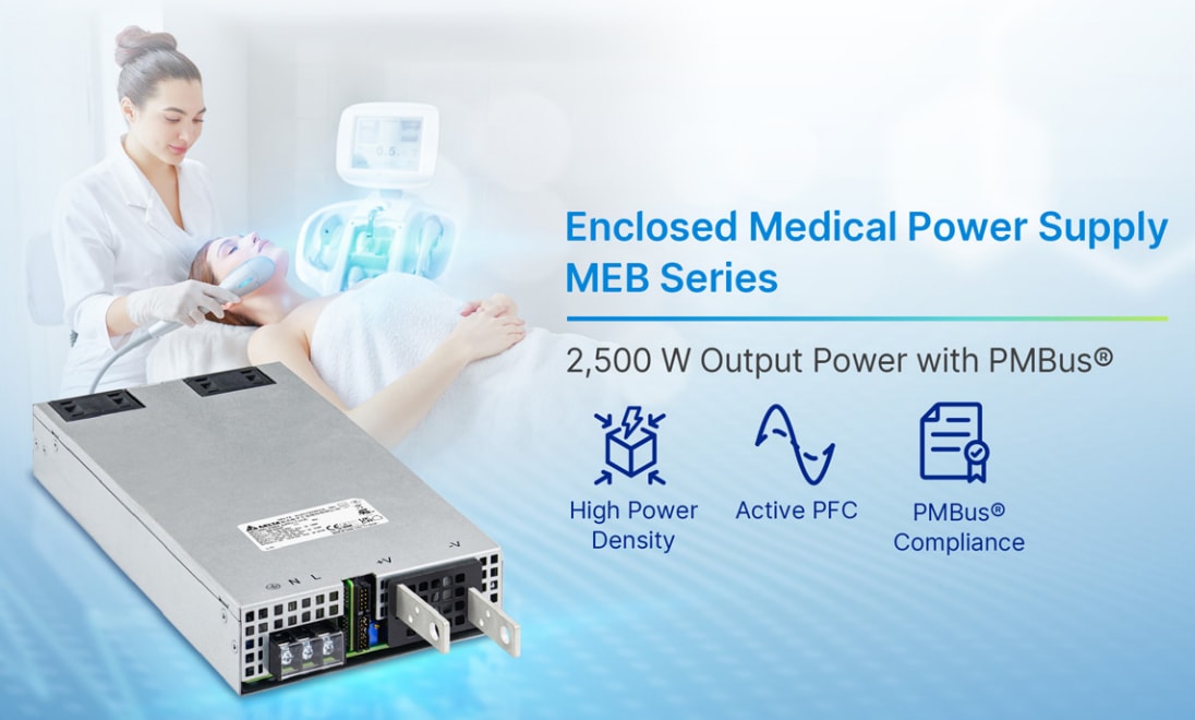 Infographic - Delta Electronics MEB-2K5A Medical/Industrial AC-DC Power Supplies