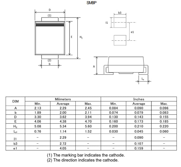 Mechanical Drawing - ROHM Semiconductor Super Fast Recovery Diodes
