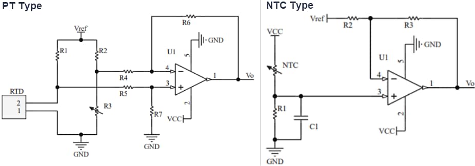 Application Circuit Diagram - TE Connectivity E-Motor Temperature Sensors