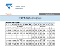Ghi chú ứng dụng: Ví dụ về cách lựa chọn IHLP Ghi chú ứng dụng: Ví dụ về cách lựa chọn IHLP