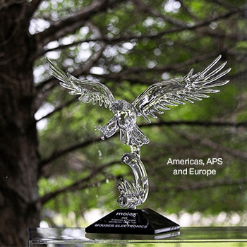 Molex 2020 Americas e-Catalog Distributor of the Year trophy